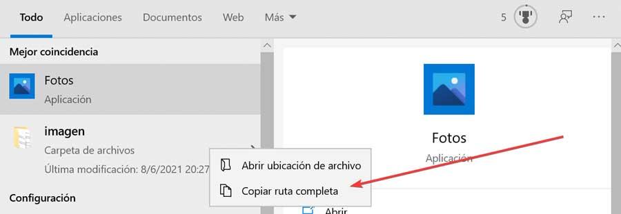 Copiar ruta completa de una carpeta desde el buscador de Windows