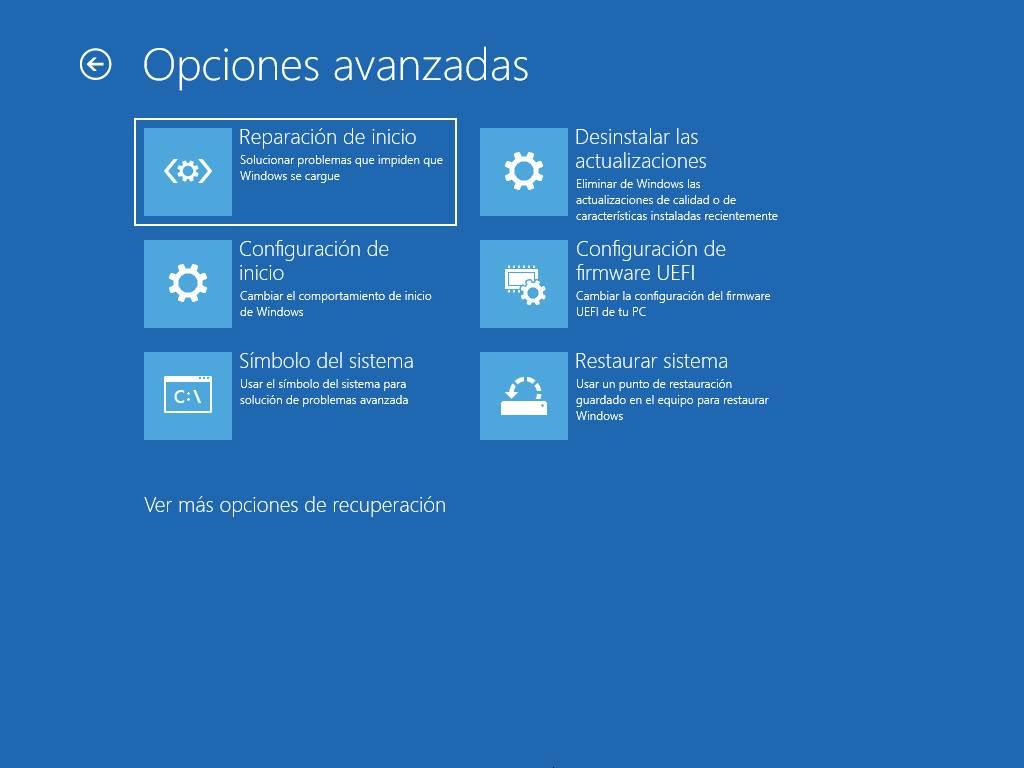 Inicio avanzado de Windows 10 - 3
