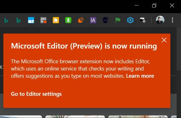 Microsoft Editor - presentación extensión