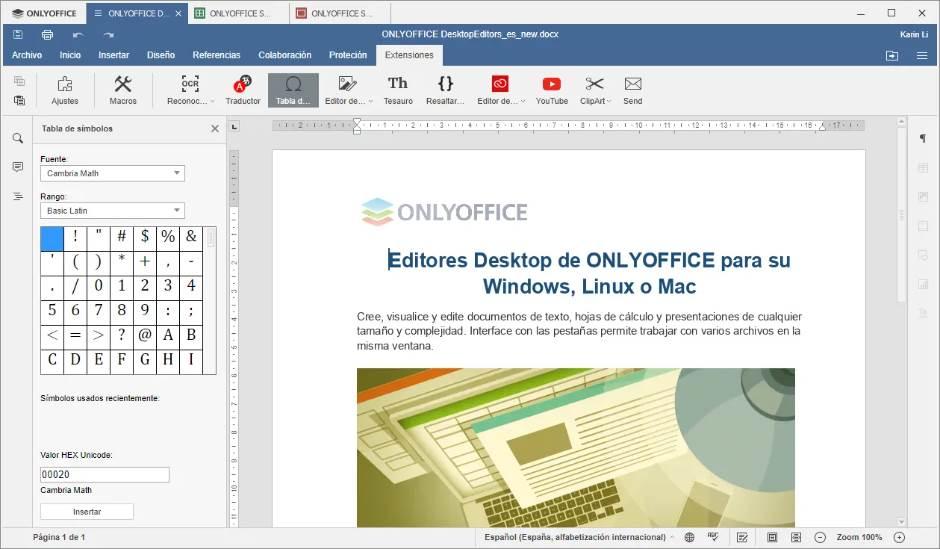 OnlyOffice Procesador texto