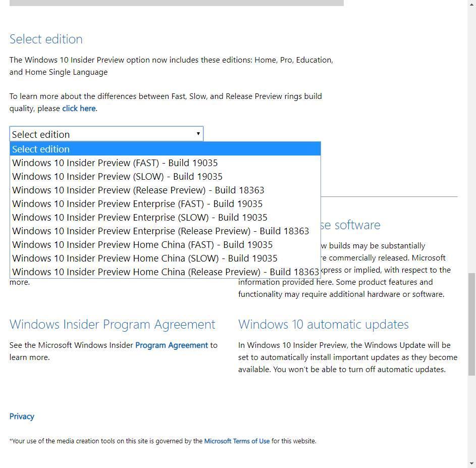 Windows 10 ISO build 19035 - 1