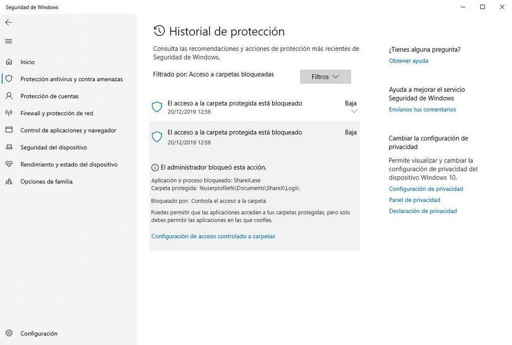 Windows Defender - Activar protección contra ransomware 5