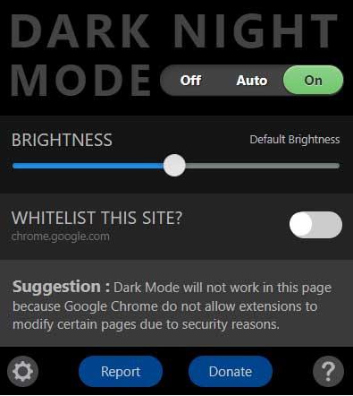 Dark Night Mode Chrome