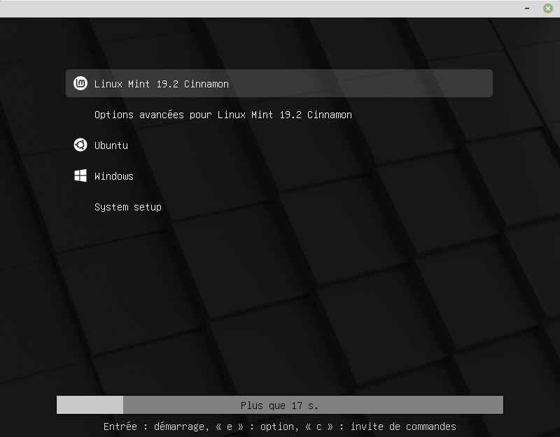 Linux Mint 19.3 Tricia - Boot