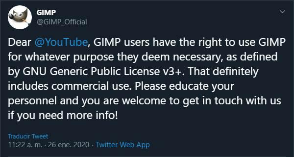 Twitter GIMP YouTube