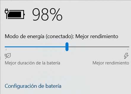 Batería Windows 10