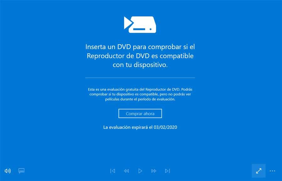 Reproductor DVD Windows 10