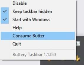 Buttery Taskbar opciones