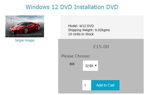 Comprar Windows 12 DVD