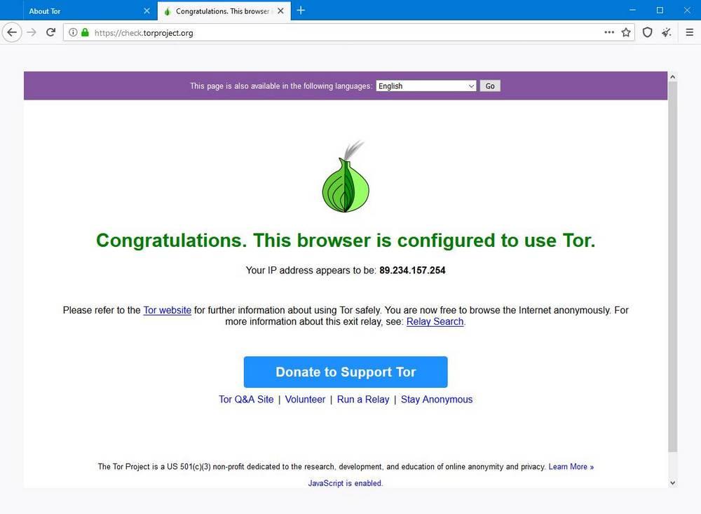 Comprobar red Tor
