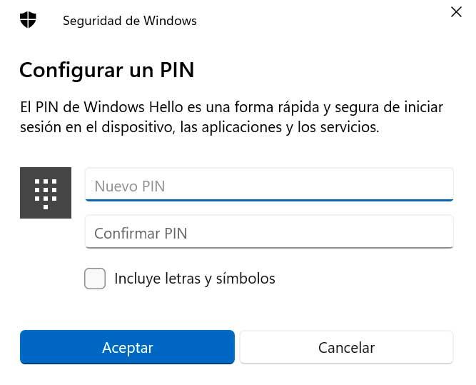 Configurar PIN en Windows 11