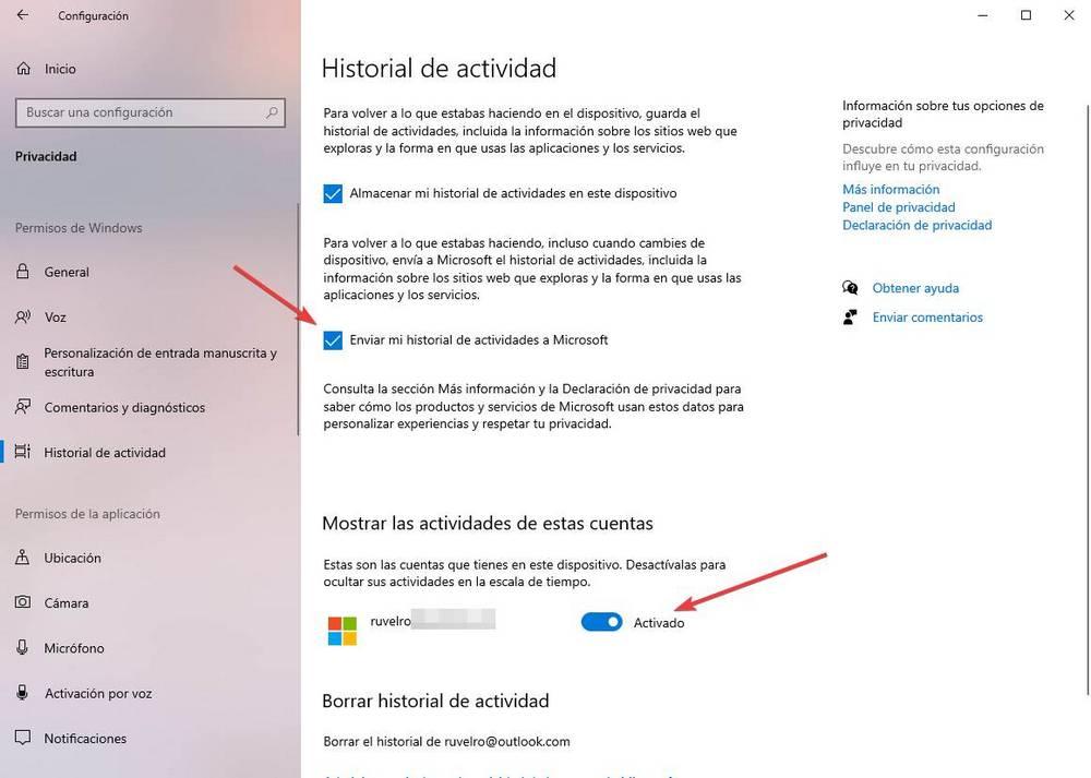 Configurar privacidad Windows 10 - 2