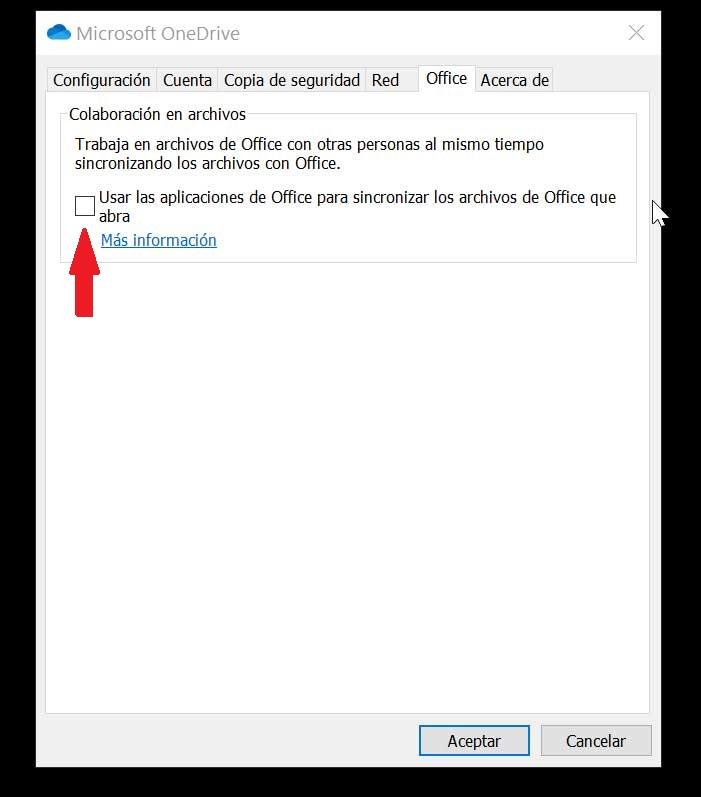 OneDrrive desactivar aplicaciones de Office