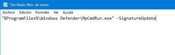 Script para actualizar antivirus de Windows
