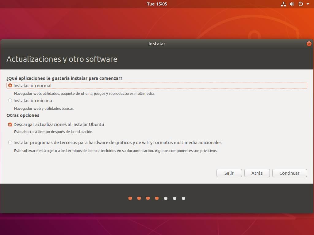 Tipos de instalación de Ubuntu