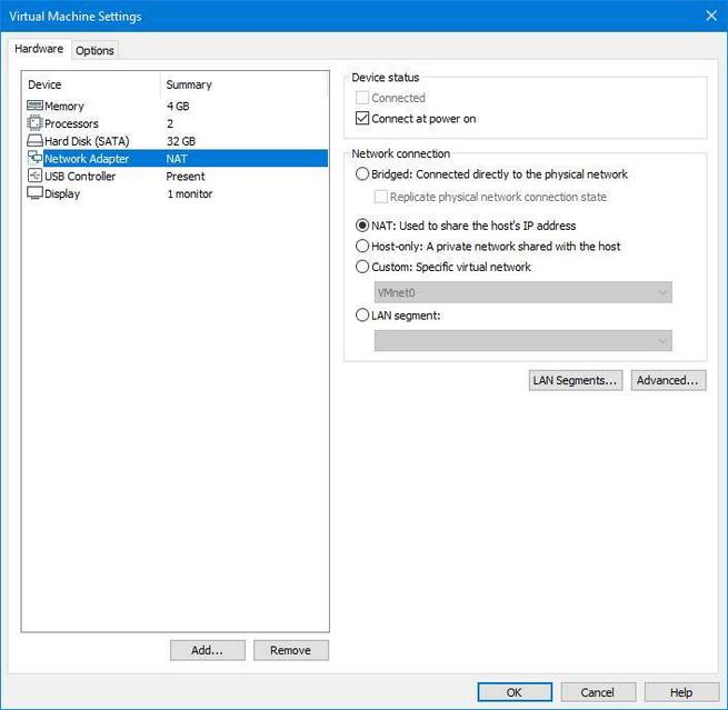VMware Player - Configuración 2