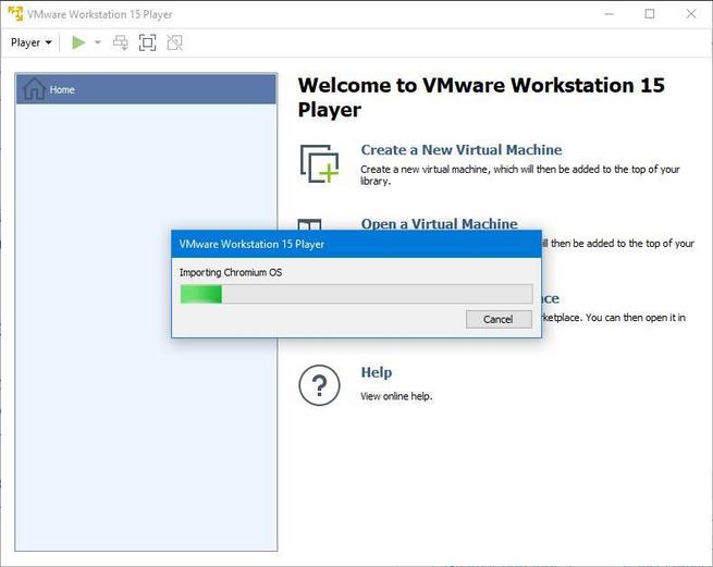 VMware Player - Importando OVA