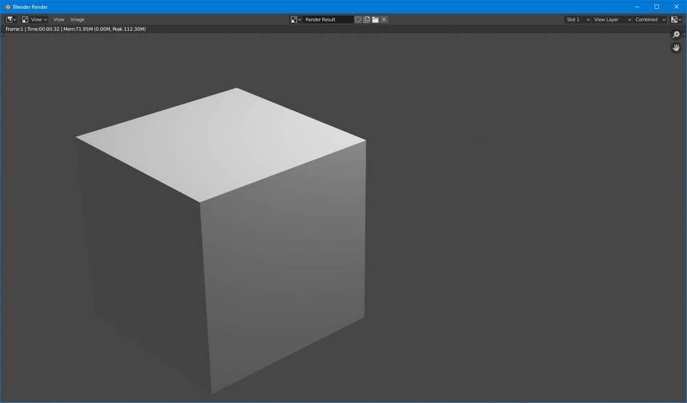 Blender - cubo renderizado