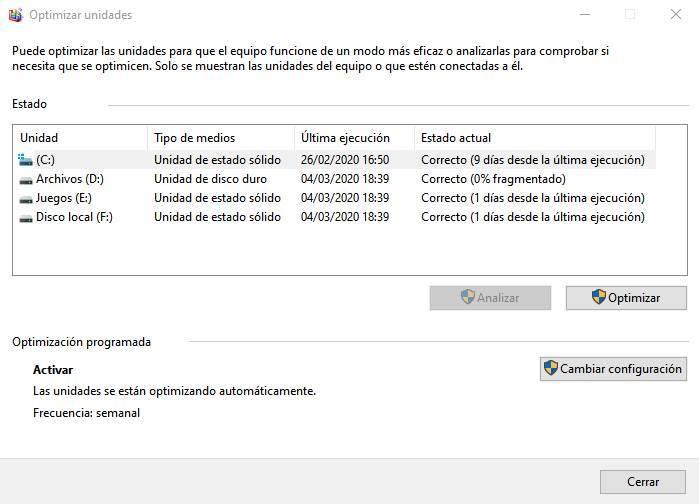 Desfragmentar discos ssd Windows 10 - 3