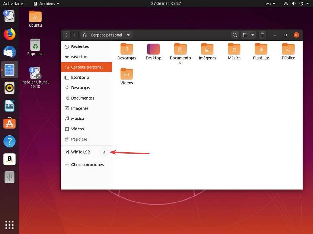 Desmontar USB Ubuntu