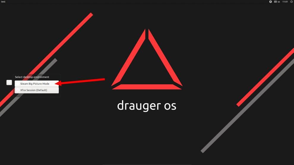 Drauger OS - Login en Steam