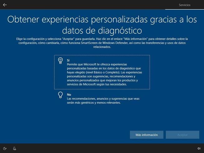 Instalar Windows 10 - Privacidad 6
