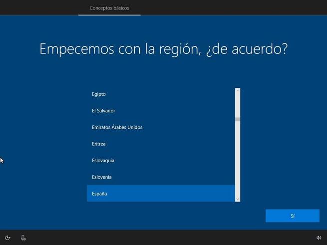 Instalar Windows 10 - Región