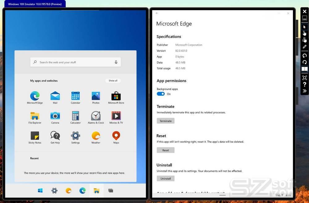 Microsoft Emulator y Windows 10X - 10