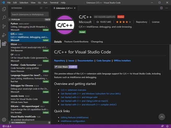 Visual Studio Code - Extensiones 2