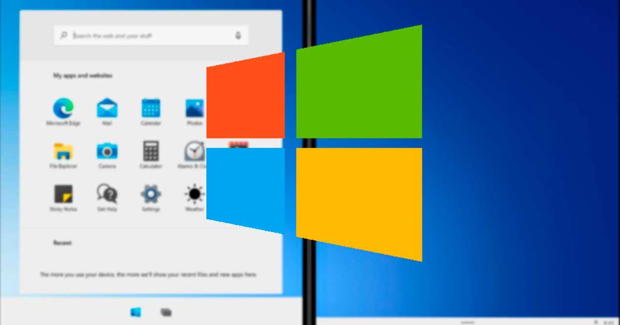Windows 10X con logo de Windows