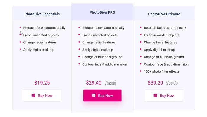 Precios de PhotoDiva