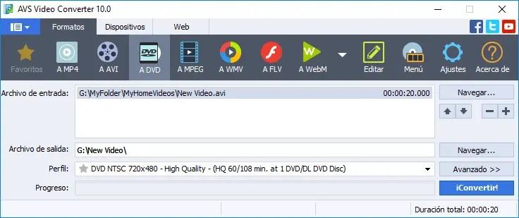 AVS Video Converter convertidor de archivos