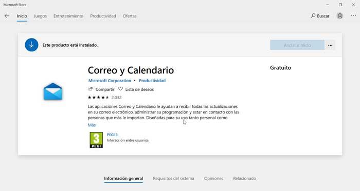 Actualizar Correo y Calendario de Windows 10