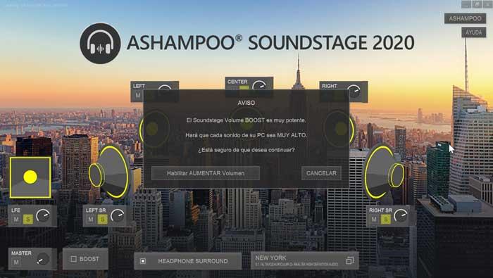 Ashampoo Soundstage herramienta boost