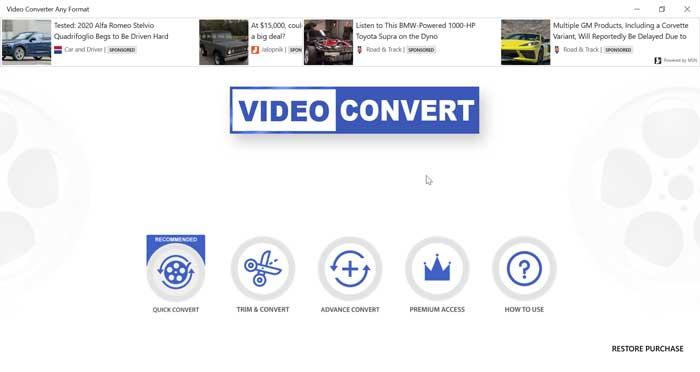 Convertir archivos con Video Converter Any Format