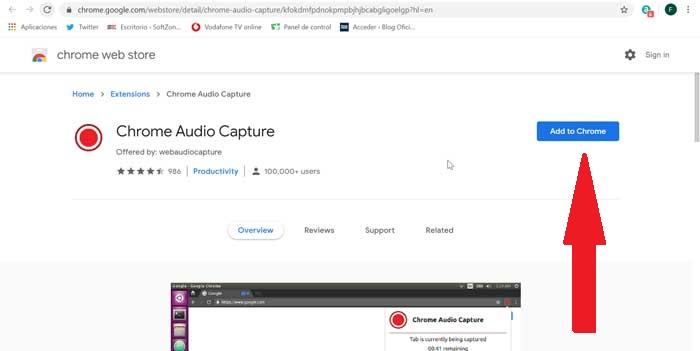 Instalar Chrome Audio Capture