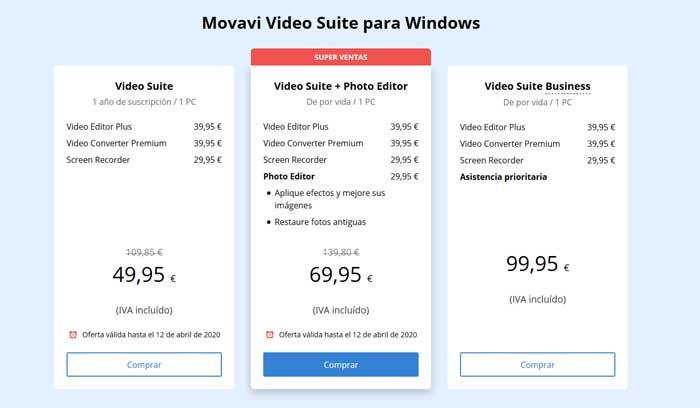 Movavi Video Suite precios