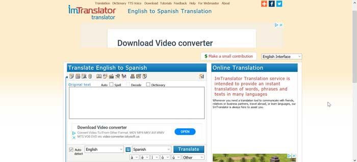 Traducir med ImTranslator
