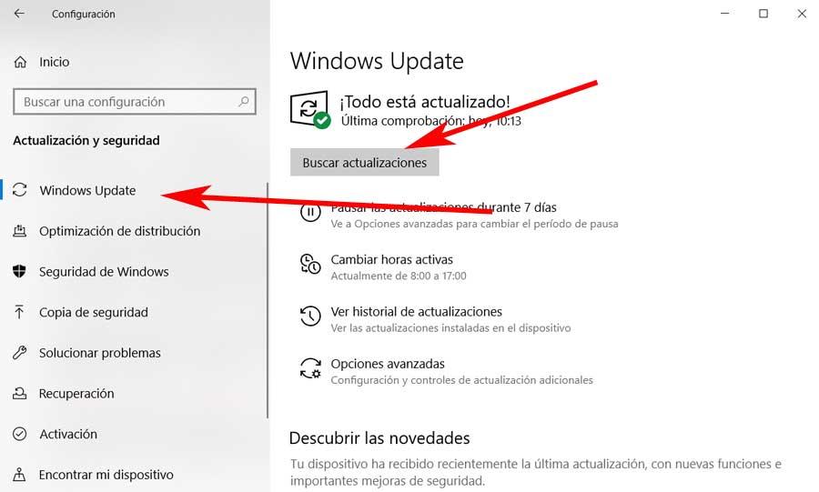 Windows Update buscar
