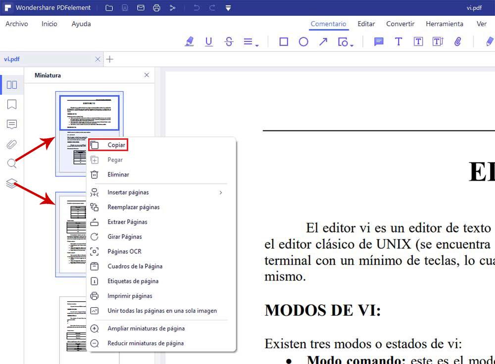 duplicar página Word con PDF