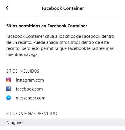 Facebook Container Firefox