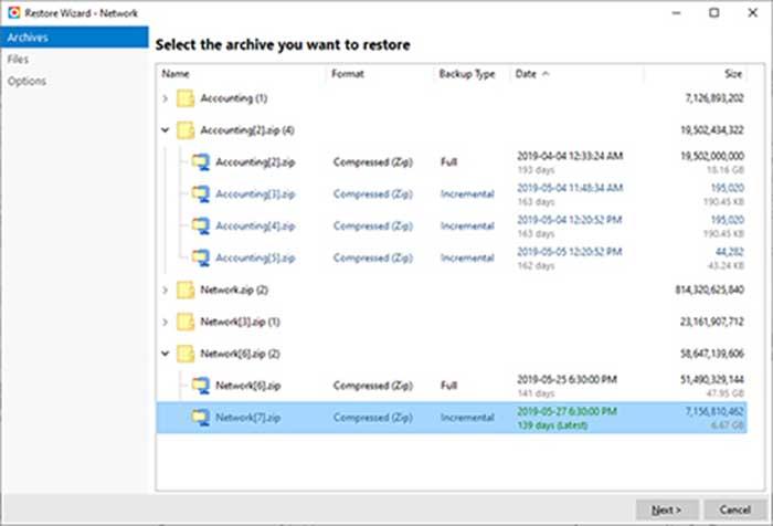 Restaurar archivos con KLS Backup