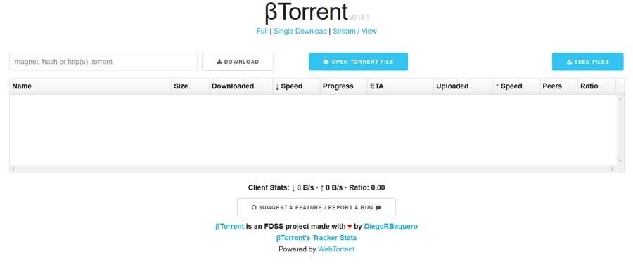 βTorrent web