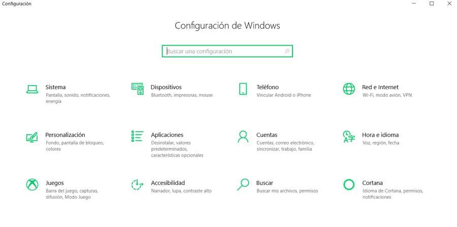 Configuración personalización Windows