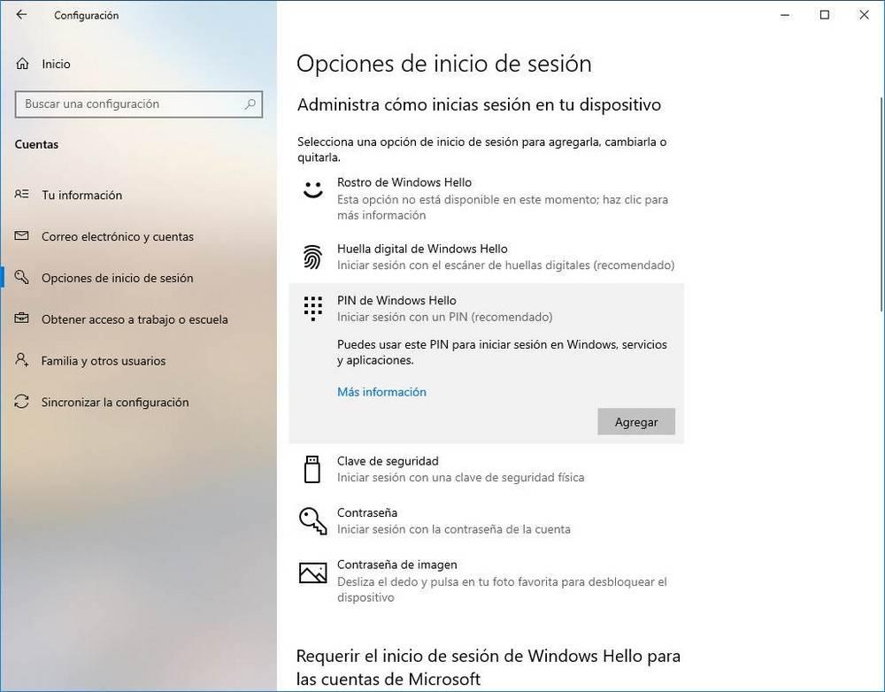 Configurar Windows Hello - PIN 1