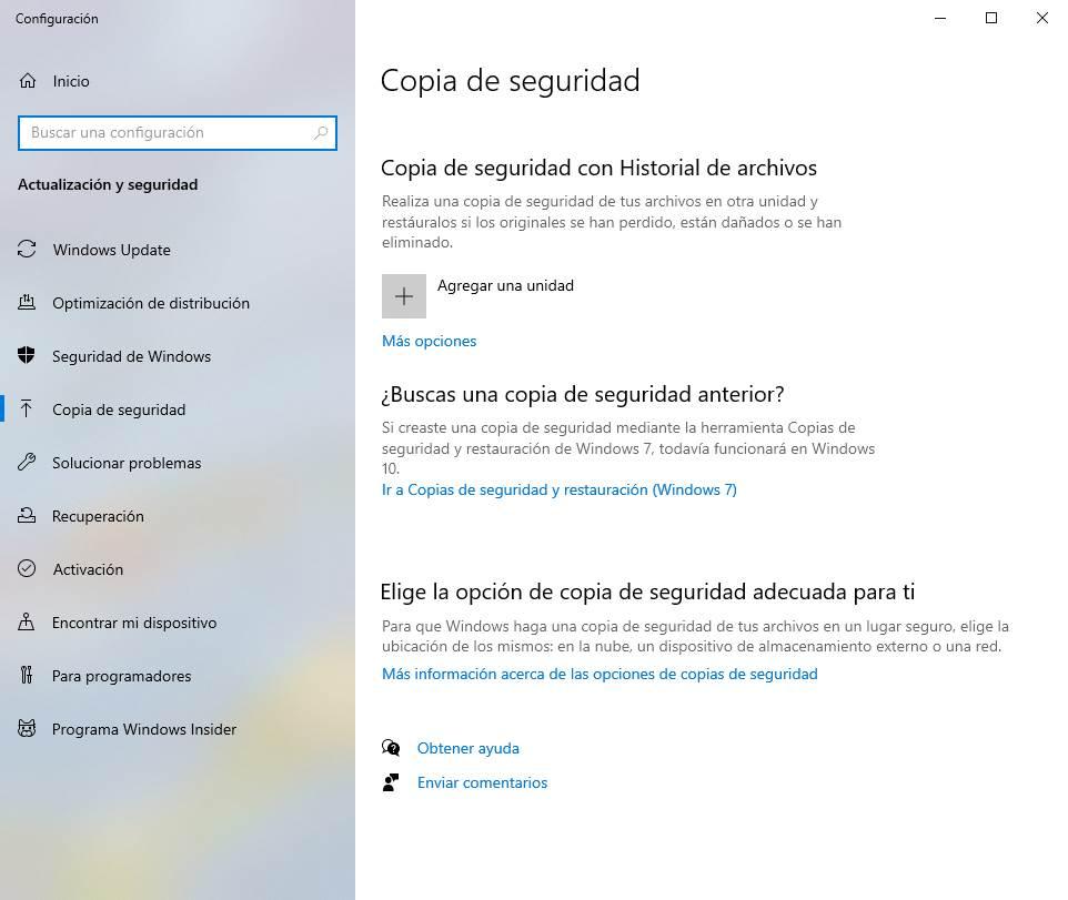 Copia seguridad Windows 10