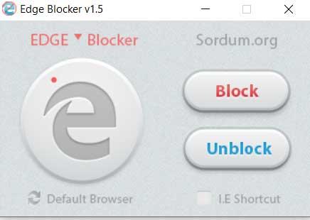 Edge Blocker bloqueado
