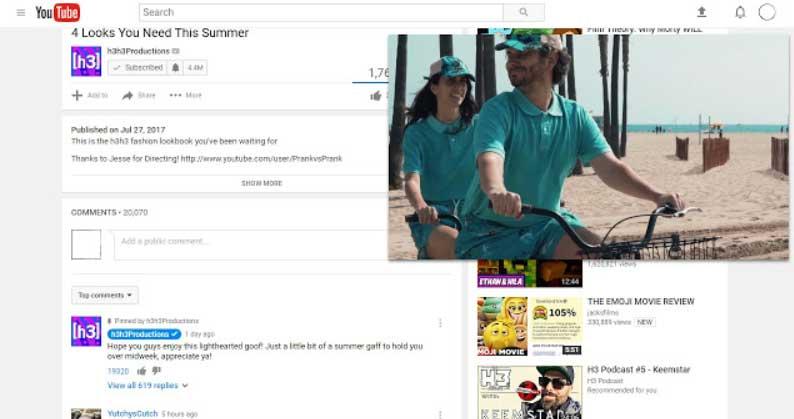 Floating Video for YouTube Chrome