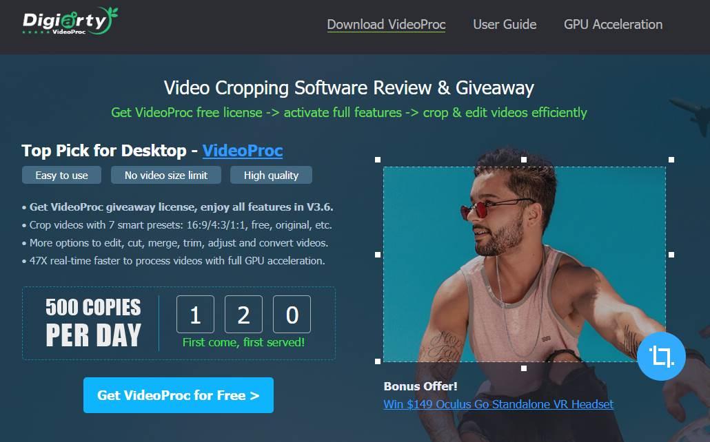 Licencia gratis VideoProc