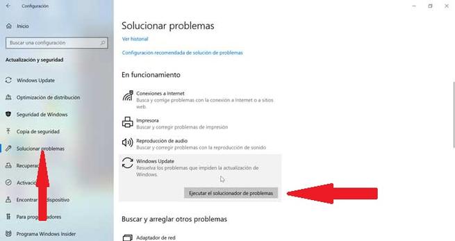 Solucionador de problemas de Windows 10